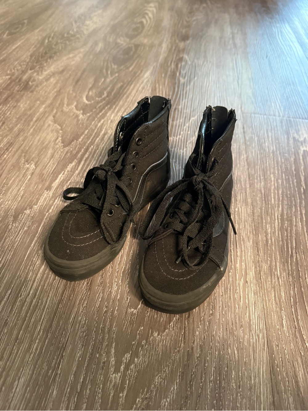 Kids black high top vans!